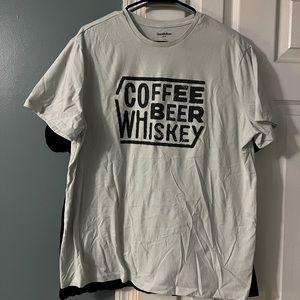 Goodfellow “Coffee Beer Whiskey” Graphic tee